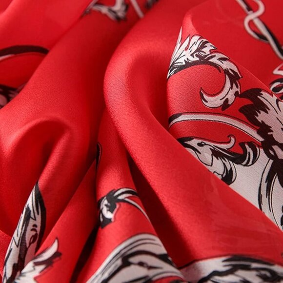 Fashion Scarves Scarf 100% Silk Feeling Scarf Silk Like Scarves Long Lightweight - Picture 6 of 6